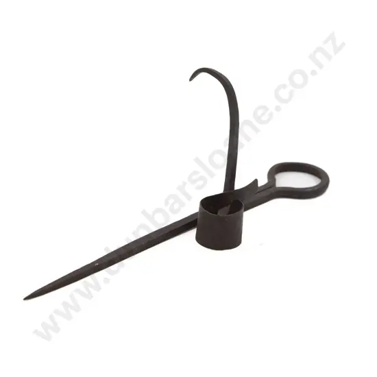 C19th Wrought Iron Miner's Candle Holder (Sticking Tommy)