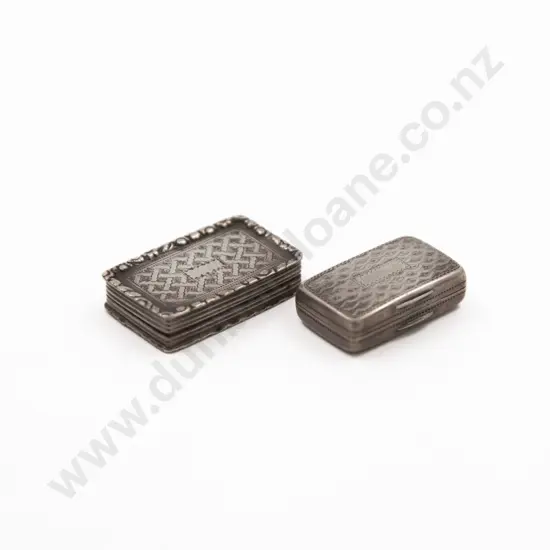 Two Small Late Georgian S/S Vinaigrettes