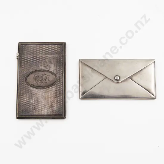 Two S/S Calling Card Case Birmingham 1870 & 1910