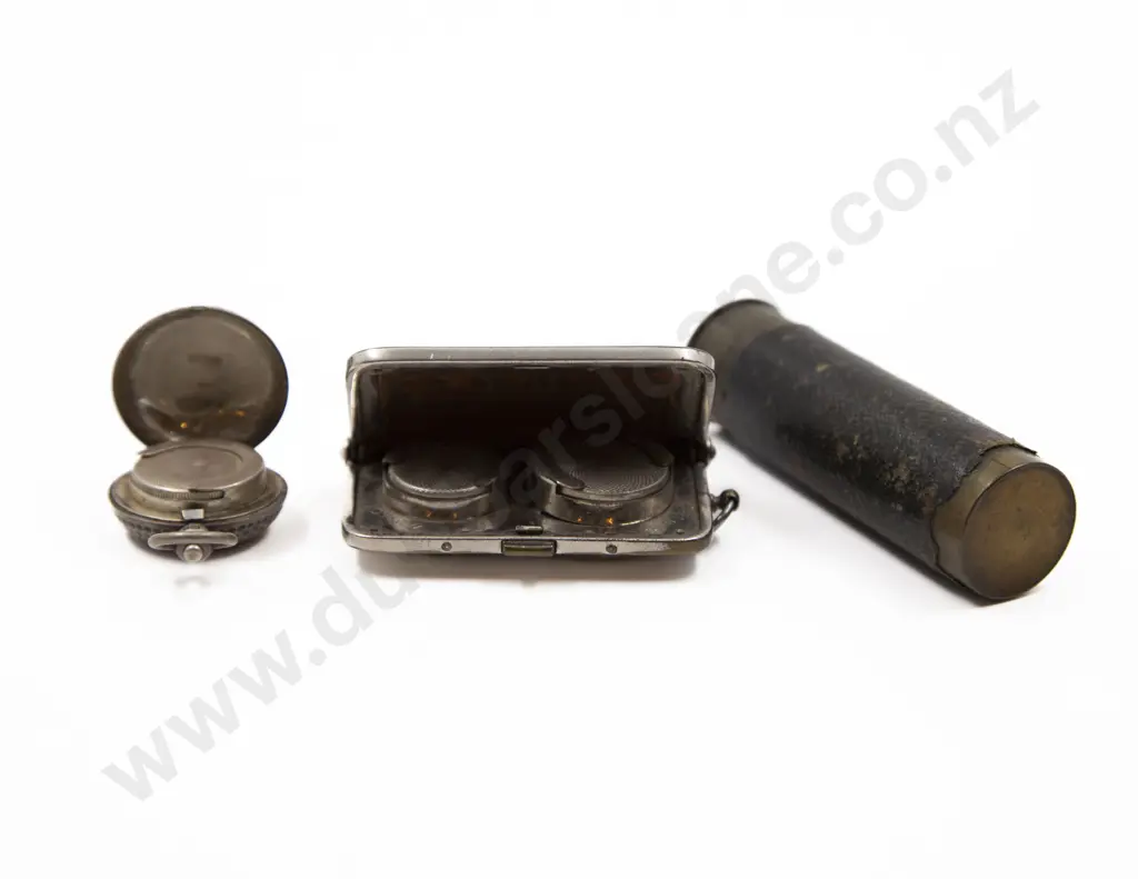 Victorian Coin Cylinder S/S Sovereign Case and Sovereign Purse Image 1++