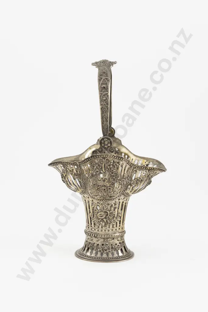 An Elegant Danish .800 Silver Sweetmeat or Bon Bon Basket Image 1++