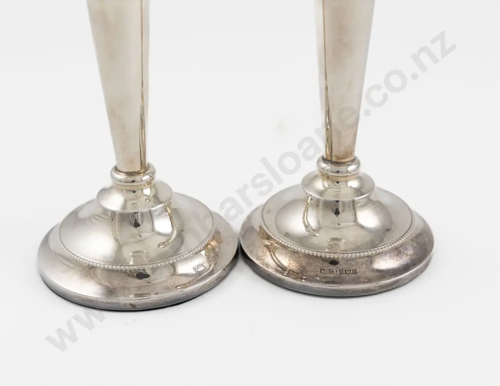 Pair Of QE11 S/S Candlesticks Image 1++
