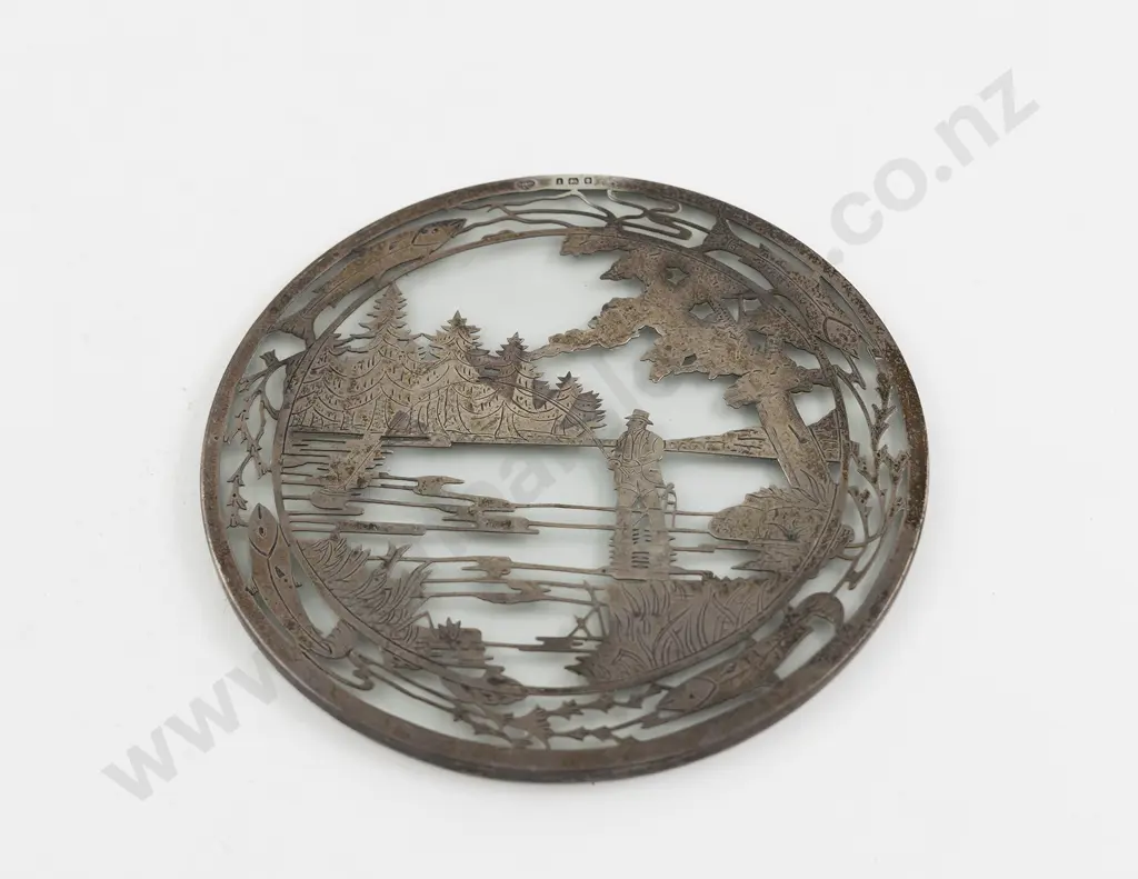Vict S/S Overlaid Glass Teapot Stand Image 1++