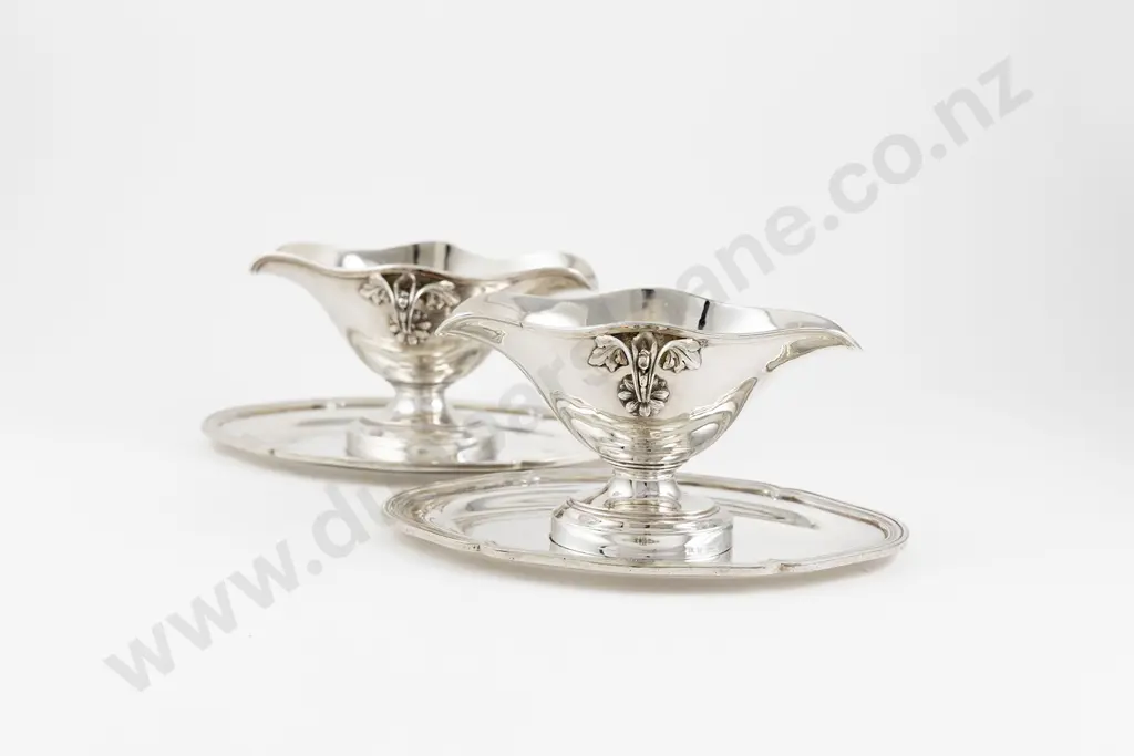 An Elegant Pair Of S/P Sauce Boats By Christofle of Paris Image 1++