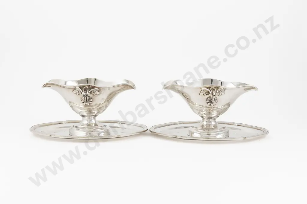 An Elegant Pair Of S/P Sauce Boats By Christofle of Paris Image 1++