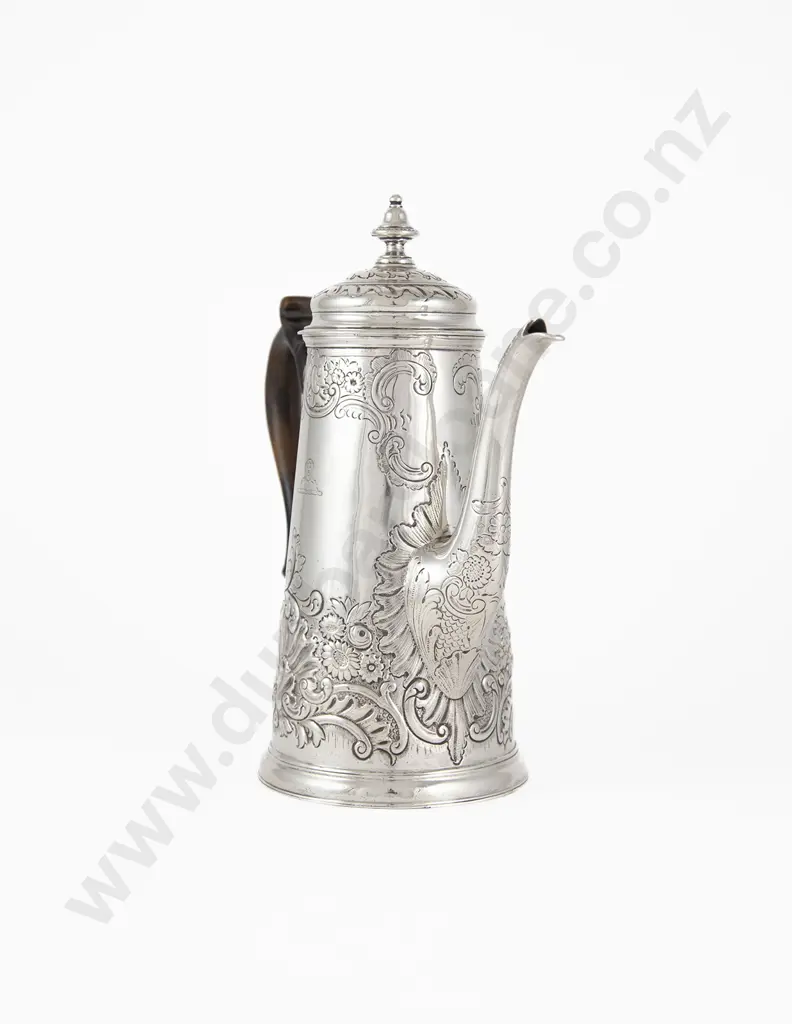 Late C17th/Early C18th Britannia Silver Coffee Pot Image 1++