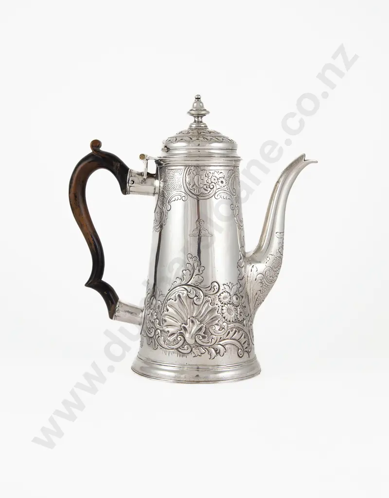 Late C17th/Early C18th Britannia Silver Coffee Pot Image 1++