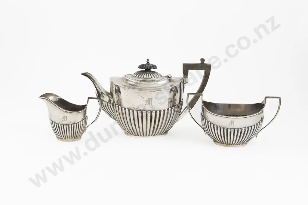 Edw VII S/S 3 Piece Tea Set Image 1++