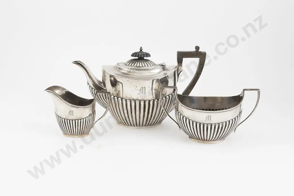 Edw VII S/S 3 Piece Tea Set Image 1++