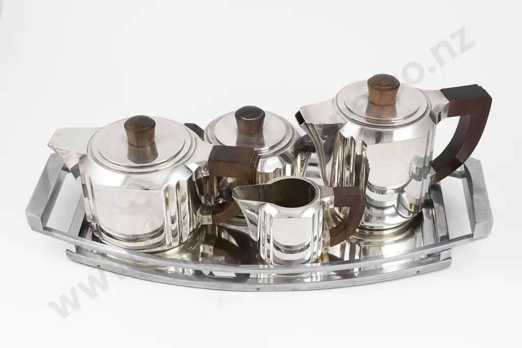 A Stylish Luc Lanel for Christofle Art deco 4 Piece Tea & Coffee Set Image 1++