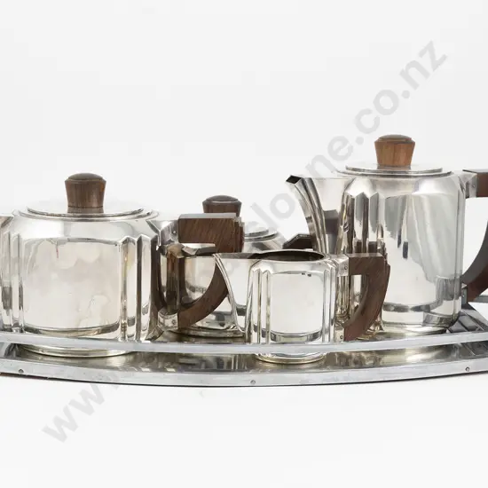 A Stylish Luc Lanel for Christofle Art deco 4 Piece Tea & Coffee Set
