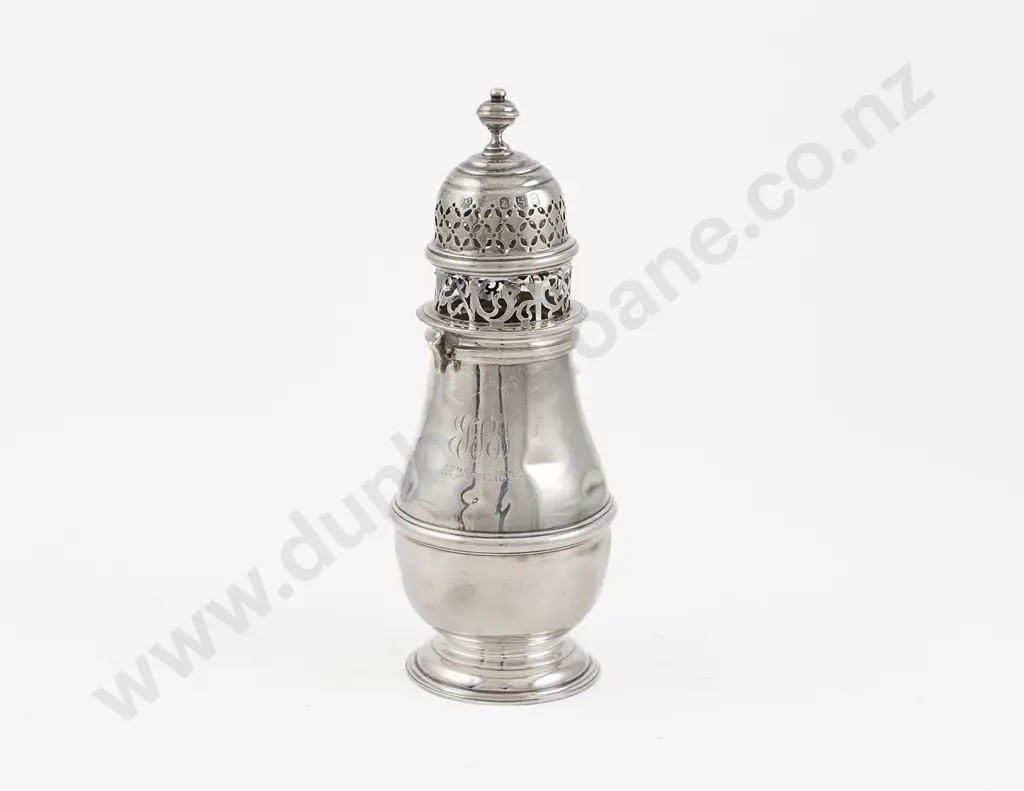 Large Vict S/S Sugar Caster by The Goldmsiths & Silversmiths Co Image 1++