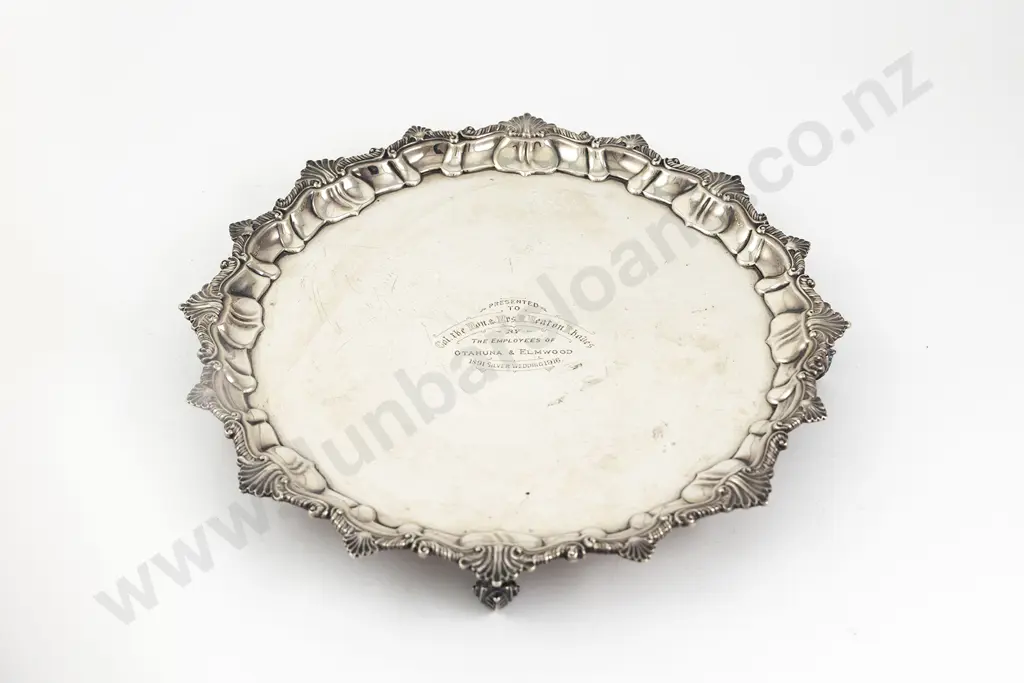 Geo V S/S Circular Salver Image 1++