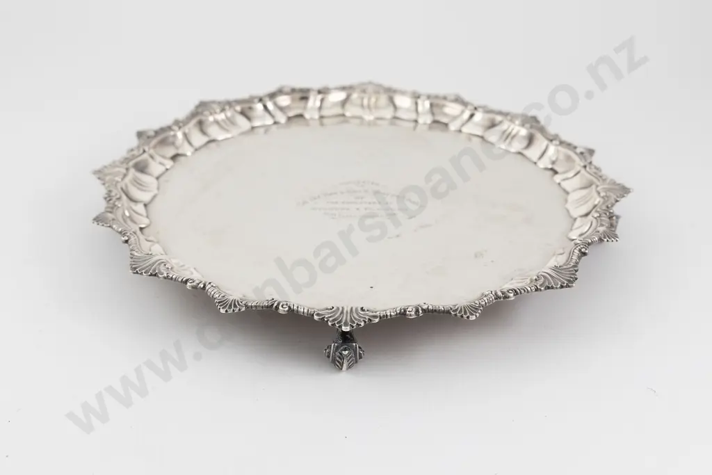 Geo V S/S Circular Salver Image 1++