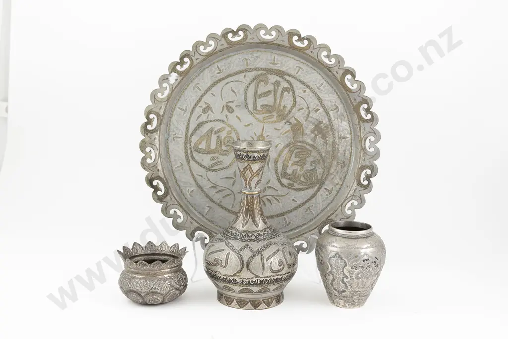 Small Middle Eastern Silver Vase Image 1++