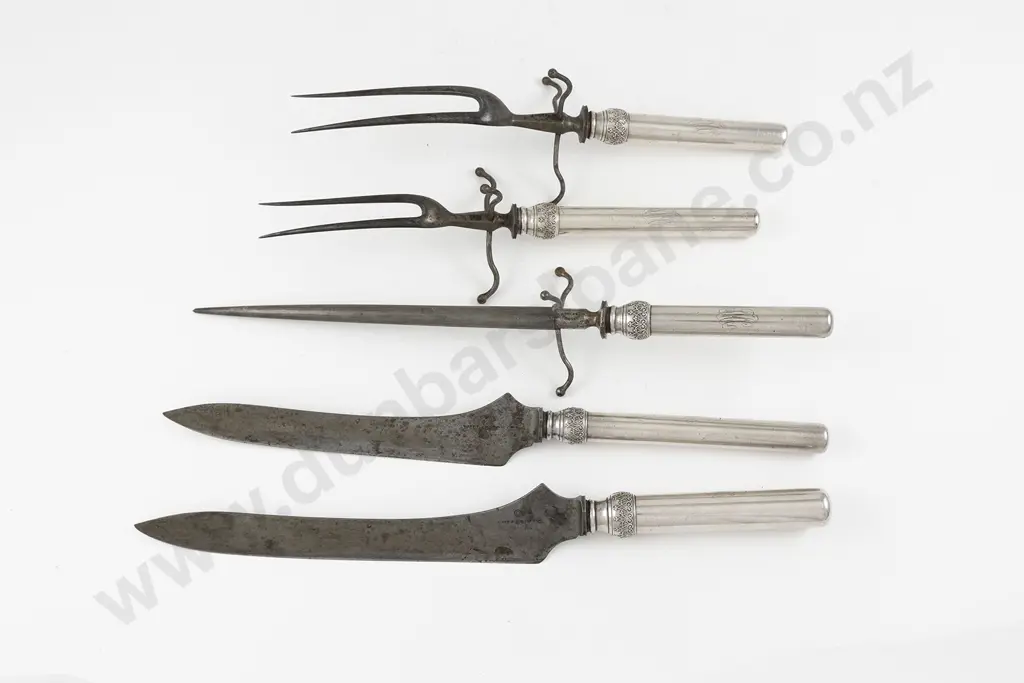 American 5 Piece Carving Set By Will & Finck San Francisco Image 1++