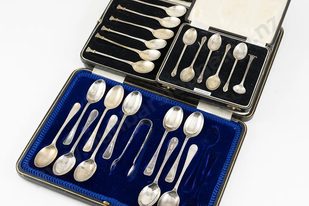 3 Cased Sets Of S/S Tea & Coffee Spoons Image 1++