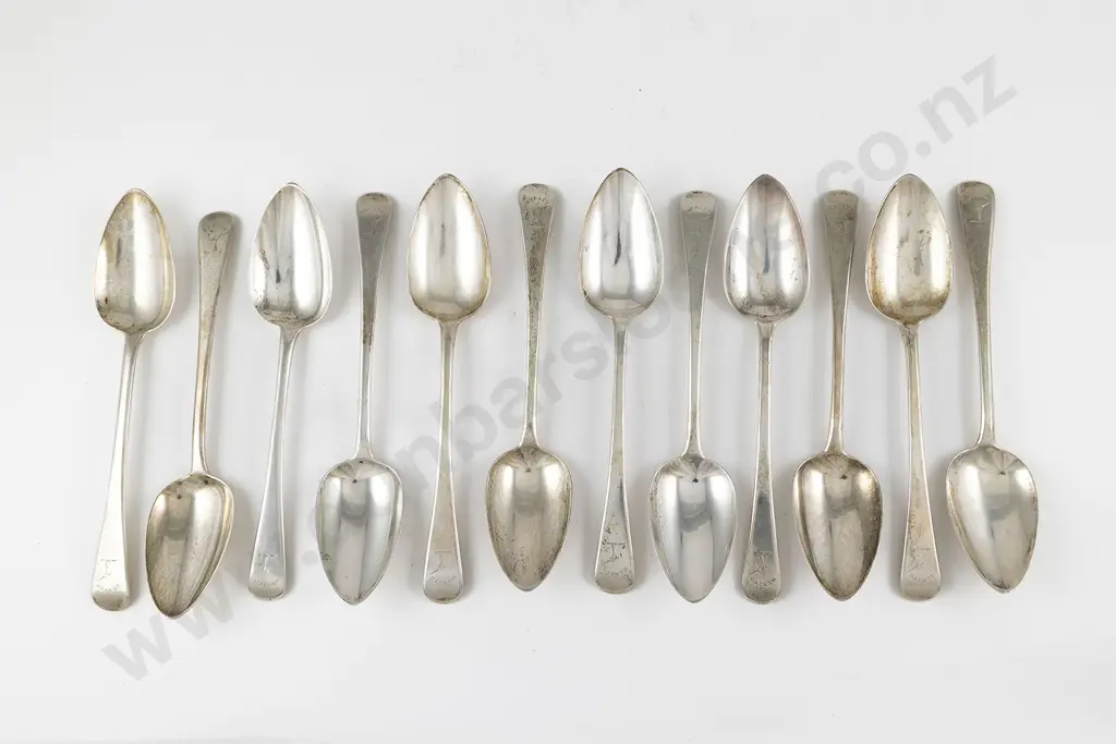 Set Of 12 Geo III S/S Tablespoons Image 1++