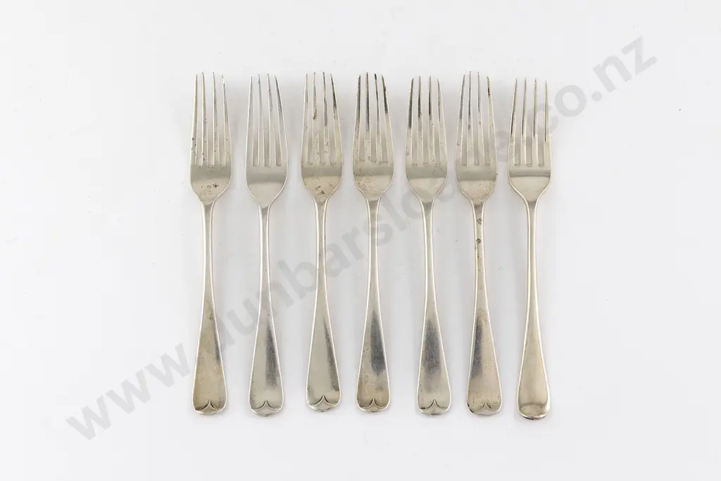 Set Of 7 Vict S/S Dessert Forks Image 1++
