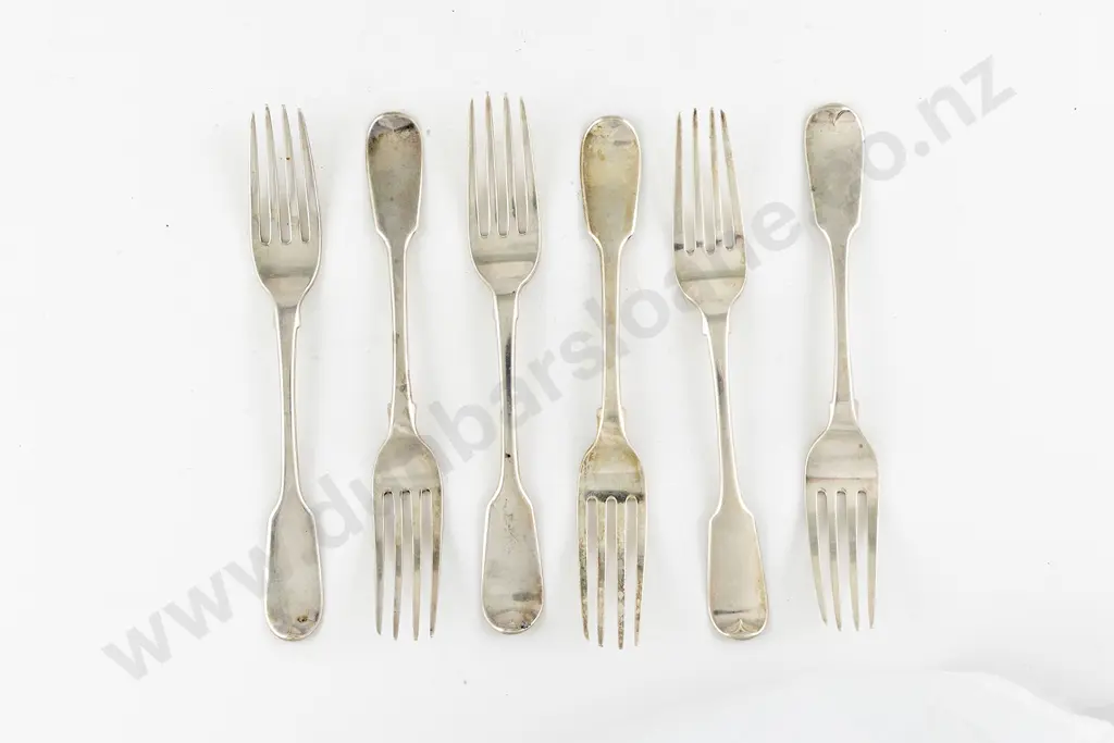 Composed Set Of 6 S/S Dessert Forks Image 1++