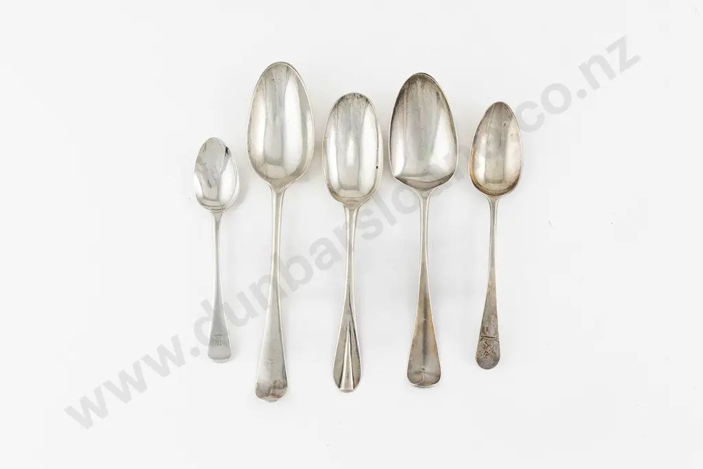 5 Various Georgian S/S Spoons Image 1++