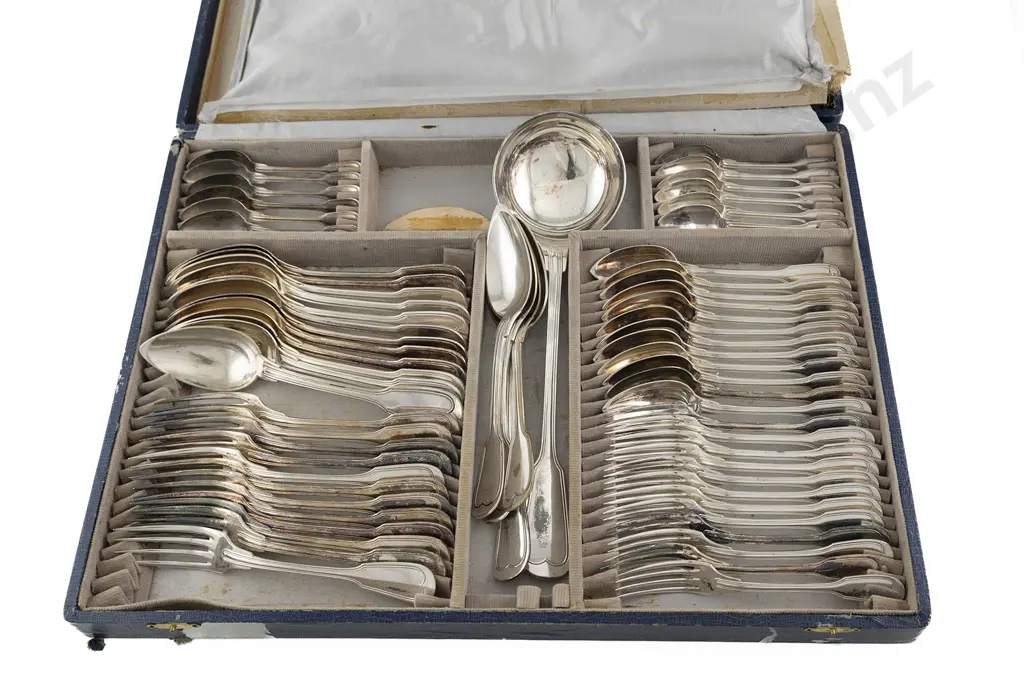 Canteen Of Christofle S/P Fiddle & Thread Pattern Cutlery Image 1++