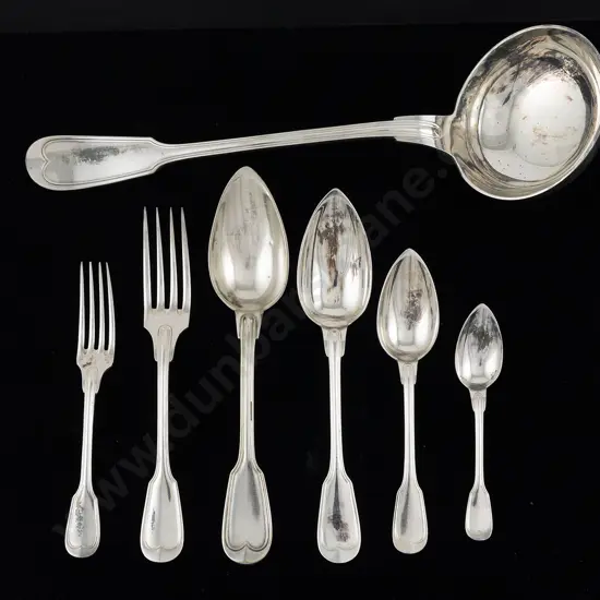 Canteen Of Christofle S/P Fiddle & Thread Pattern Cutlery