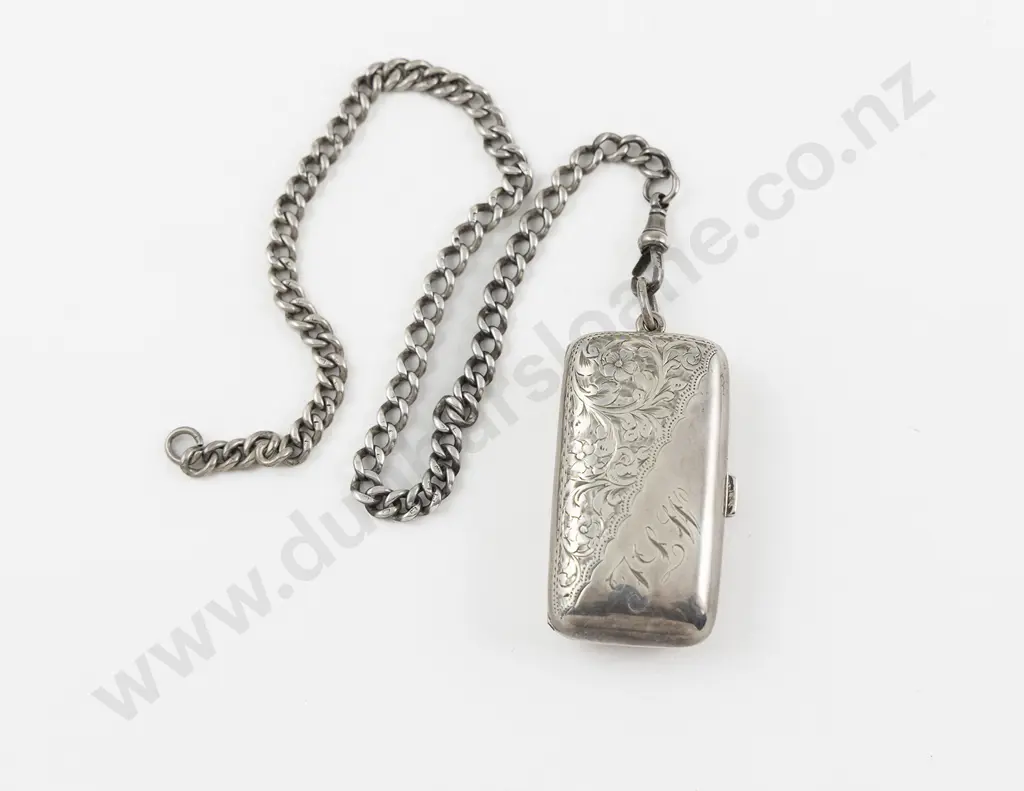 Geo V S/S Two Division Sovereign Case & Chain Image 1++