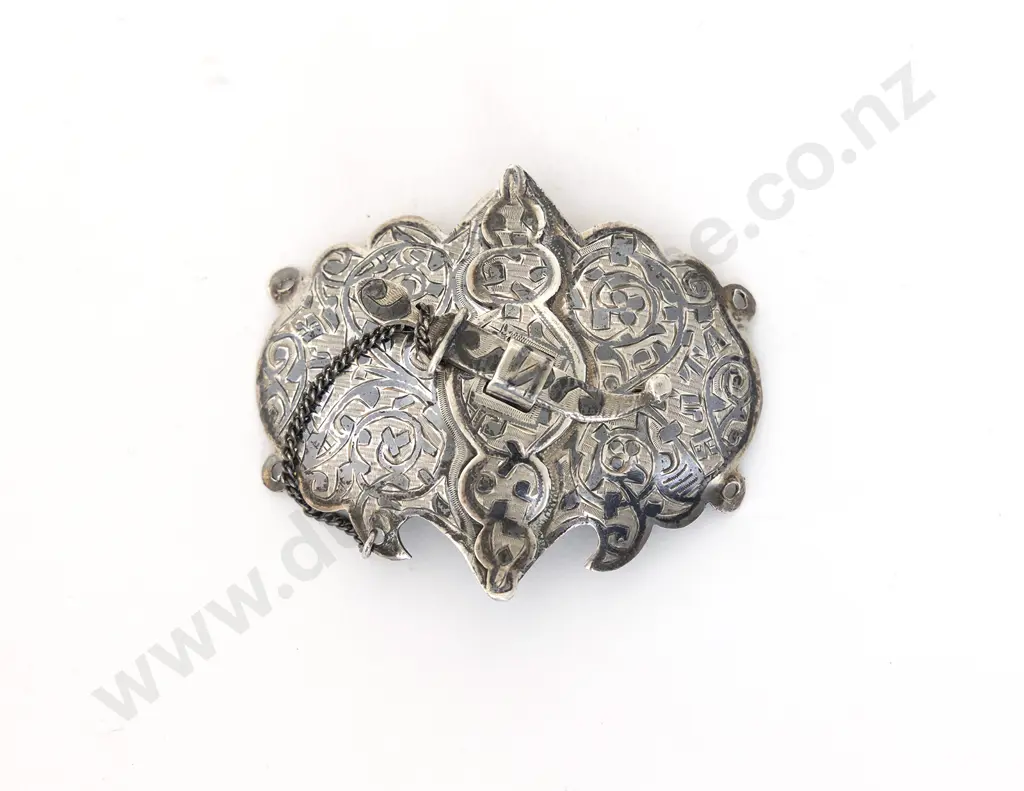 Russian 84 Silver Niello Belt Image 1++