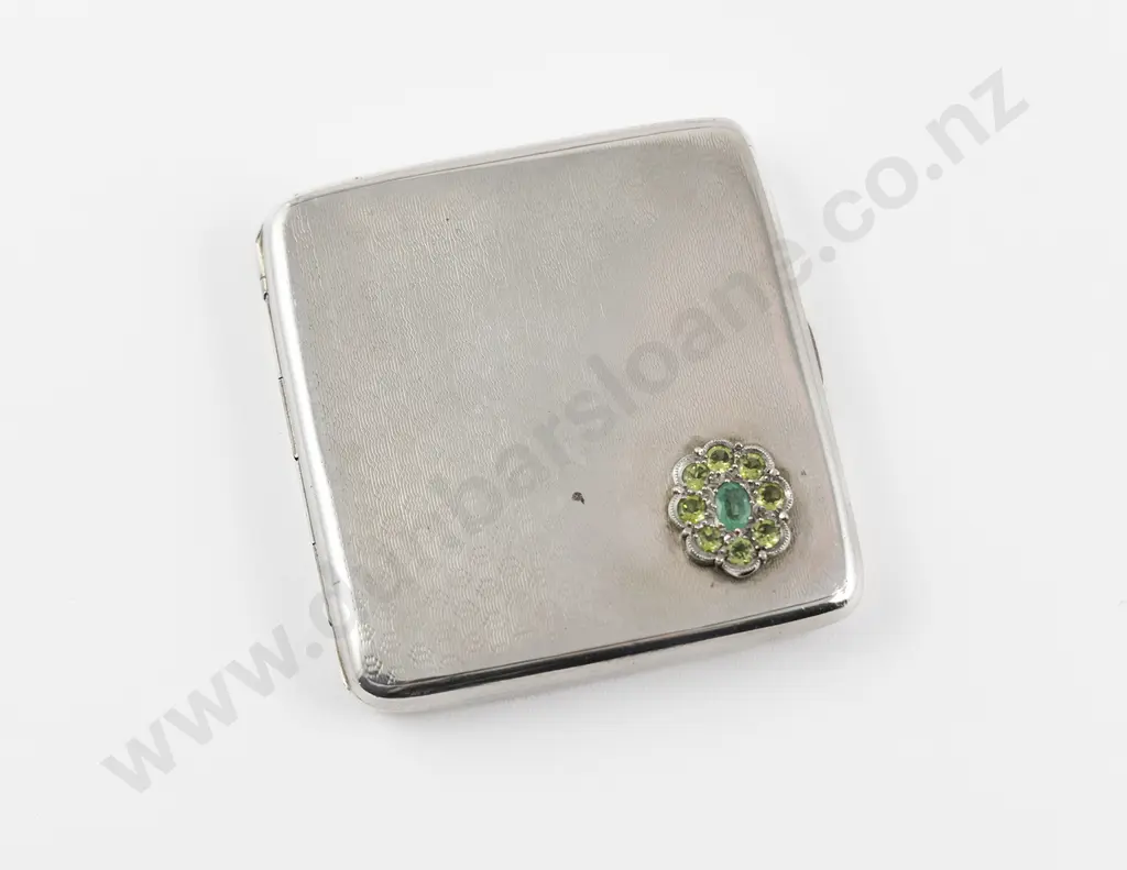 Geo V S/S Gem Set Cigarette Case Image 1++