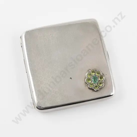 Geo V S/S Gem Set Cigarette Case