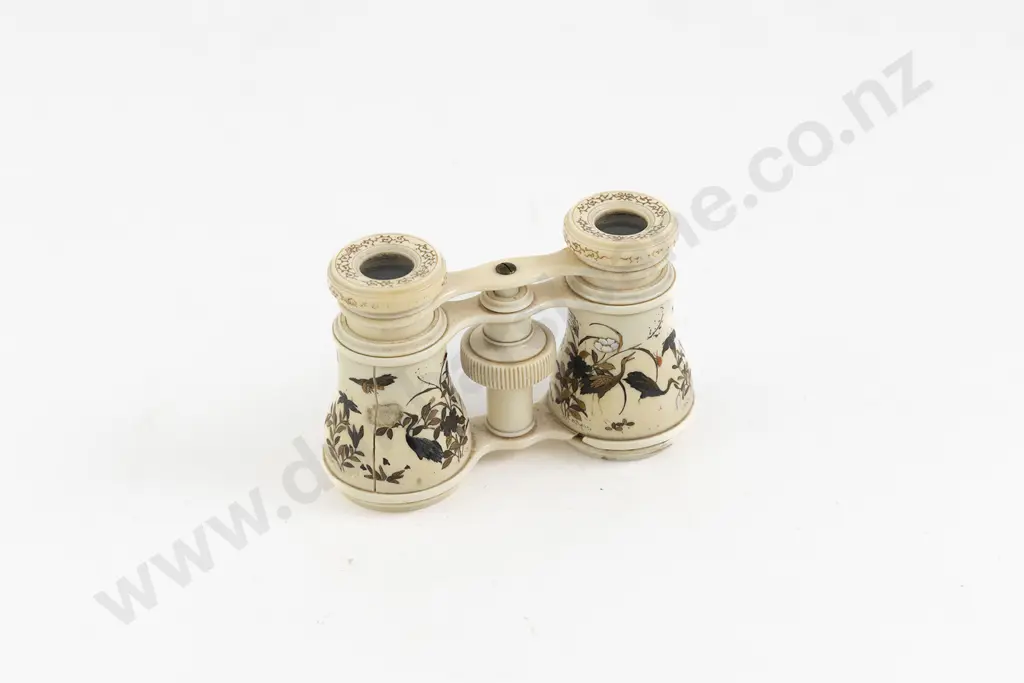 Pair Late C19th Ivory & Shibayama Opera Glasses Image 1++