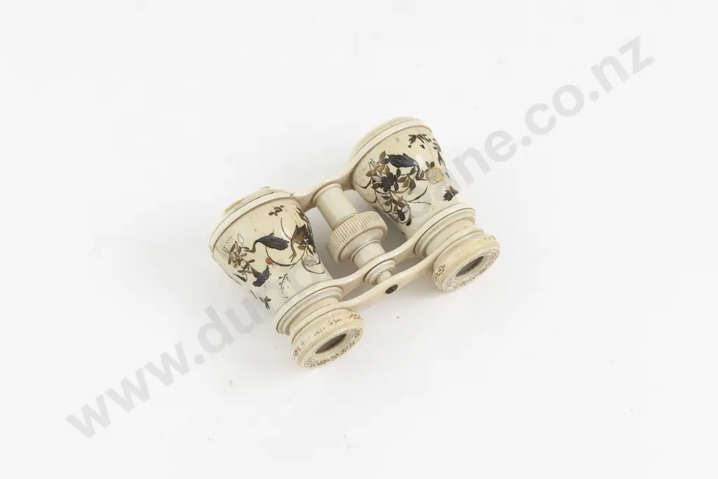 Pair Late C19th Ivory & Shibayama Opera Glasses Image 1++