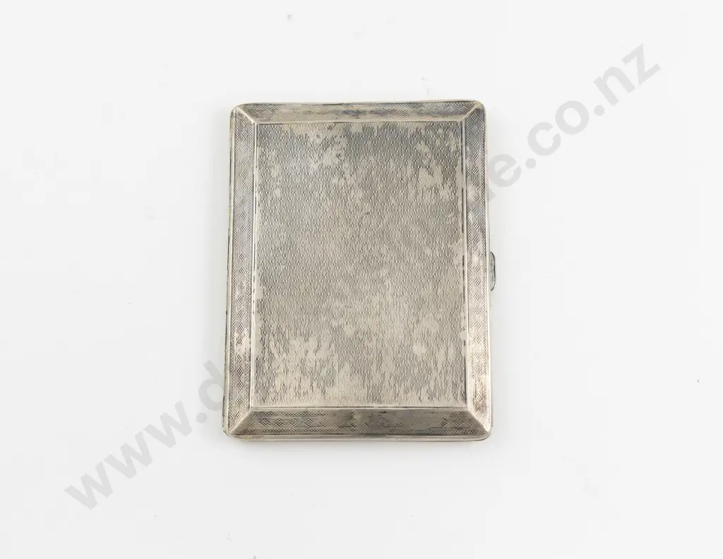 Geo V S/S Engine Turned Cigarette Case Image 1++