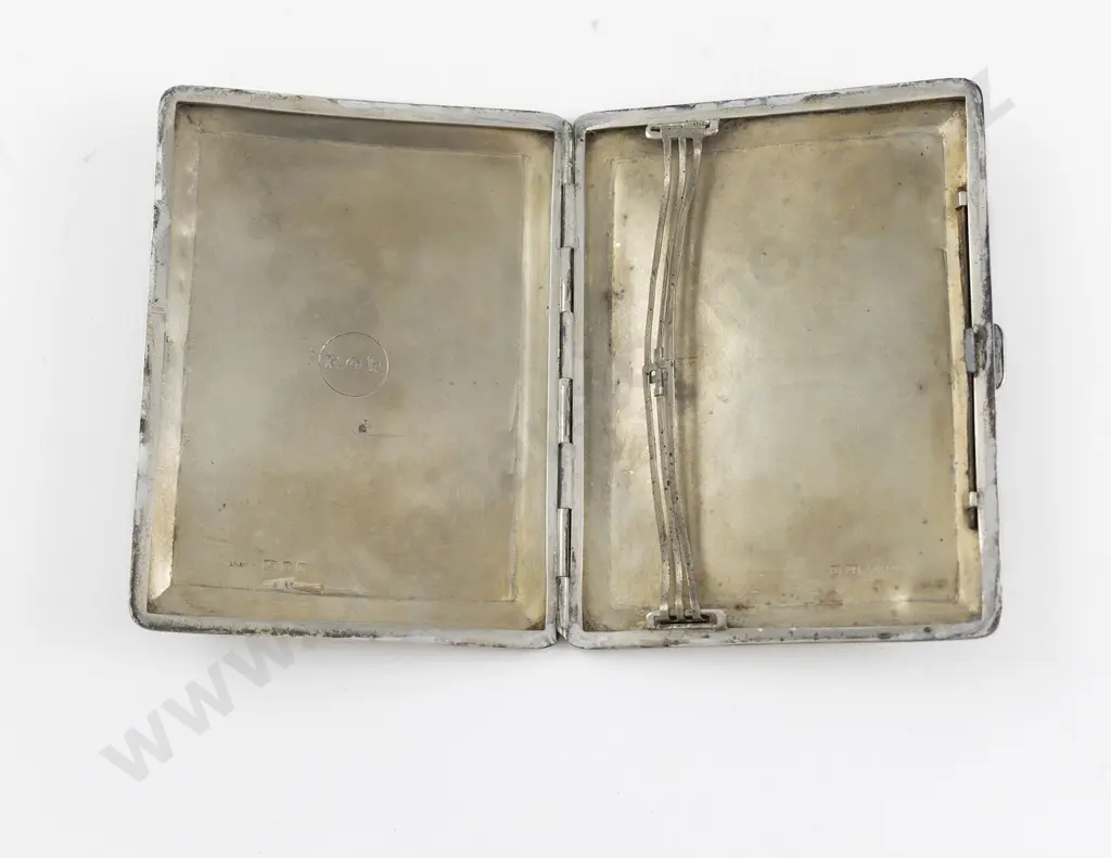 Geo V S/S Engine Turned Cigarette Case Image 1++