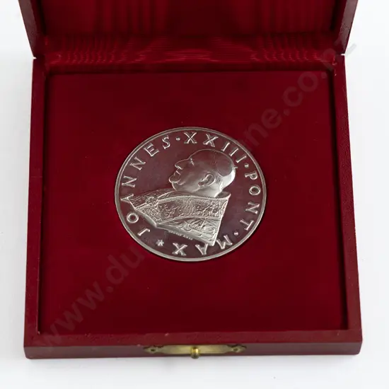 A Pope John XXIII Medal Presented To Sir Walter Nash On A Visit To Rome