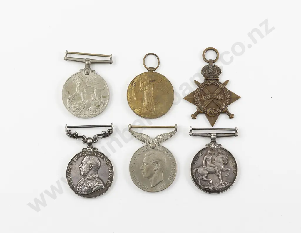 4 WWI NZ Medals Awarded To M. J. O'Brien Image 1++