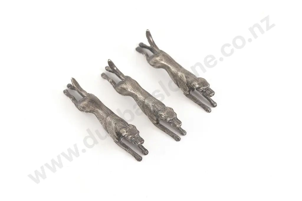Set Of 3 Vict S/S Hunting Hounds Image 1++