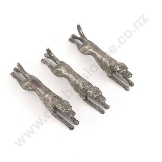Set Of 3 Vict S/S Hunting Hounds