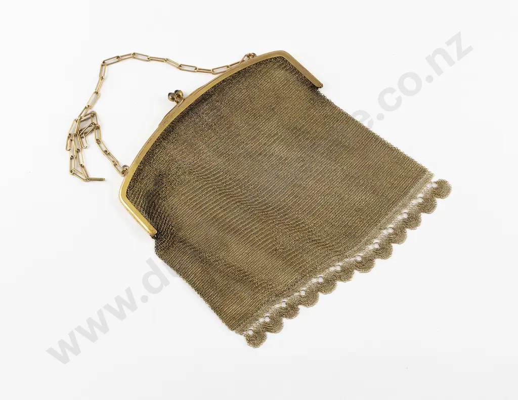 Edwardian Rolled Gold Mesh Purse Image 1++