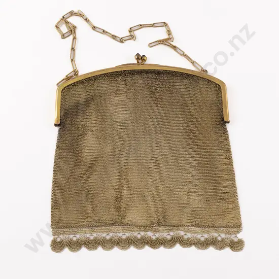 Edwardian Rolled Gold Mesh Purse