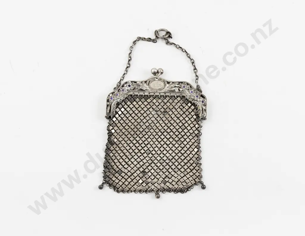 .935 Silver Mesh Coin Purse Image 1++