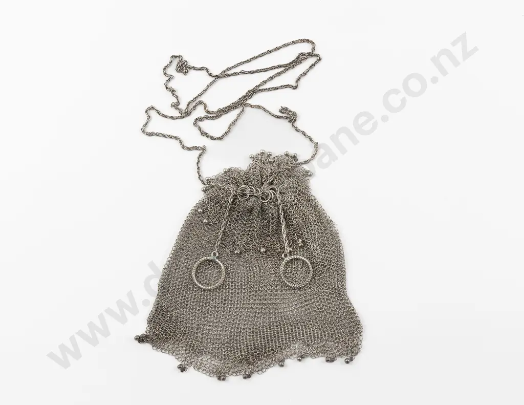 Silver Chain Mesh Purse Image 1++