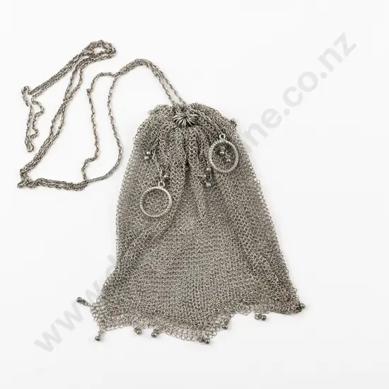 Silver Chain Mesh Purse