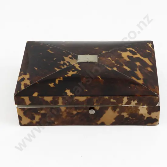 Vict Rectangular Tortoiseshell Sewing Box
