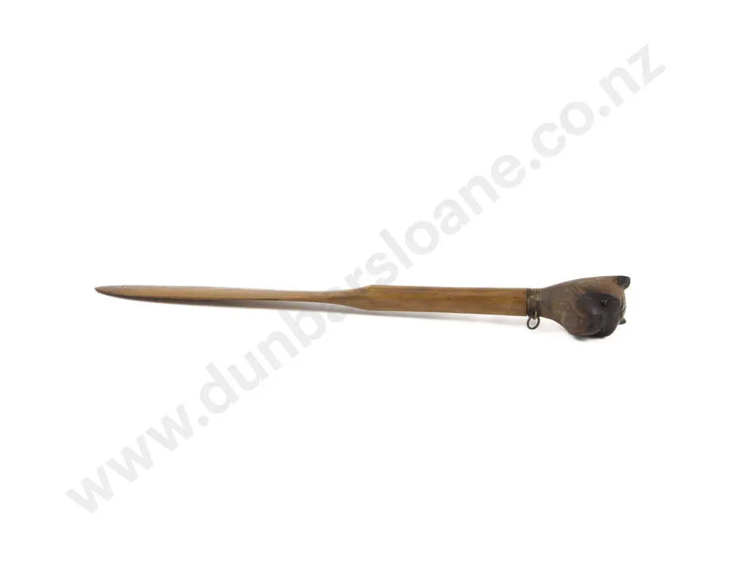 Novelty Fruitwood Letter Opener With Boxer Dog Top Image 1++