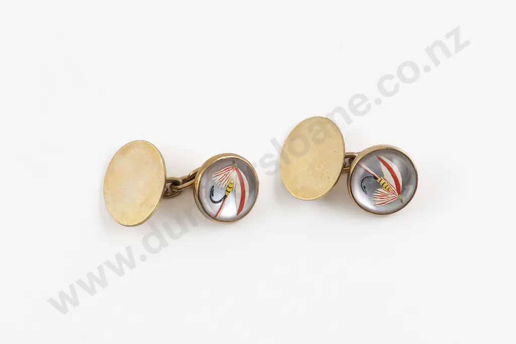 Pair Boxed Garrard 9ct Cuff-Links Image 1++