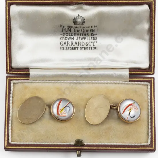 Pair Boxed Garrard 9ct Cuff-Links