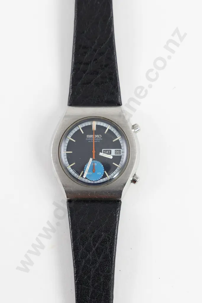 C1976 Seiko 6139-8020 'Blue-Eye' Chronograph Automatic Gents Wrist Watch Image 1++