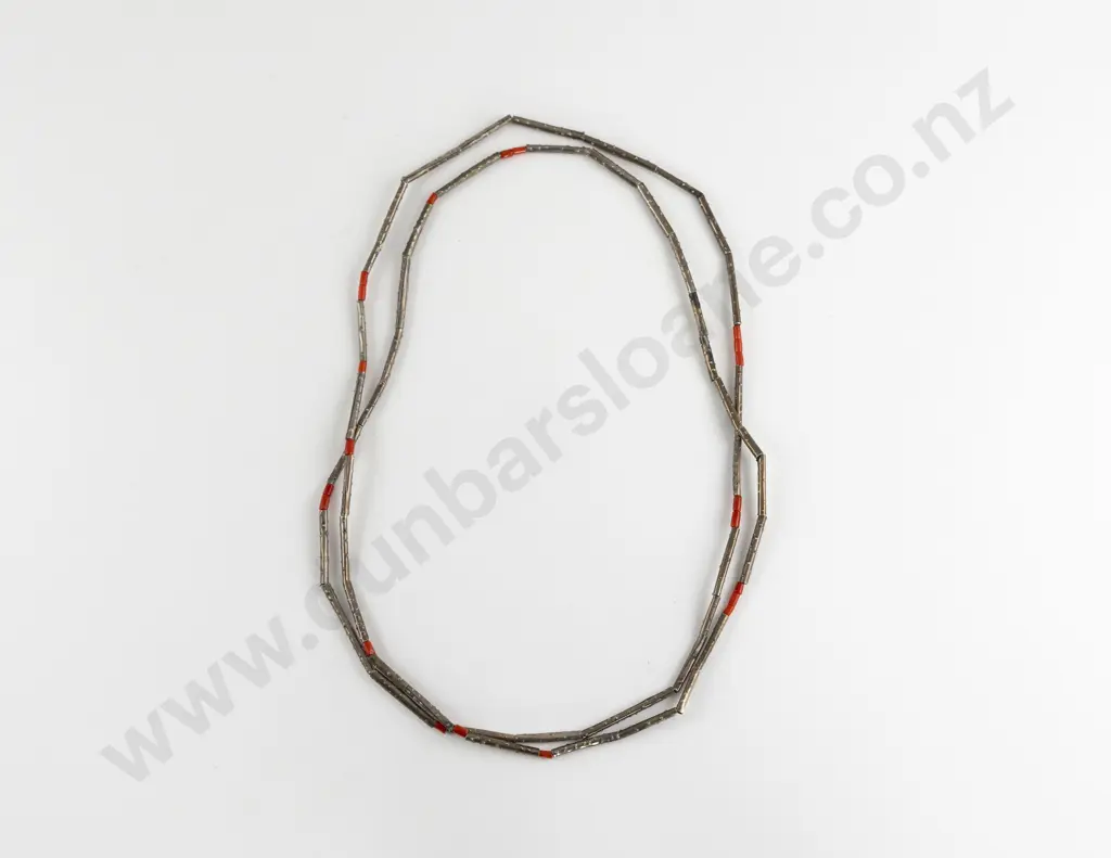NZ Jeweller Lynn Kelly S/S and Red Coral Necklace Image 1++